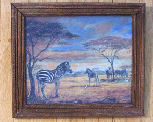 African Zebras at Dawn